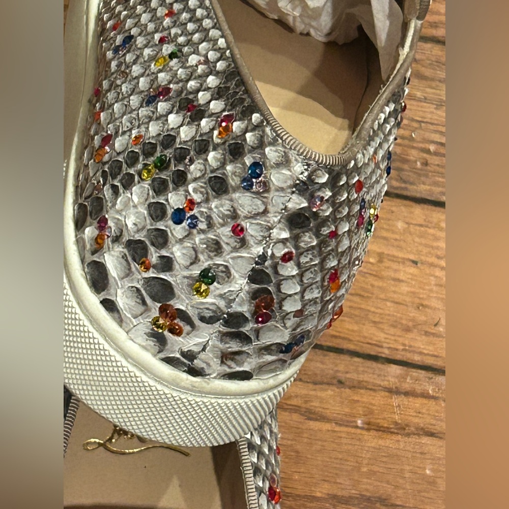Christian Louboutin 38.5 Python With Multicolored… - image 8